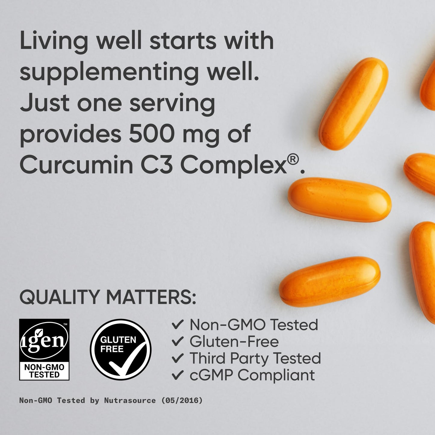 Sports Research® Turmeric Curcumin C3 Complex® w/BioPerine Black Pepper Extract & Organic Coconut Oil - Standardized 95% Curcuminoids · Non-GMO · Gluten Free - 120 Count Softgels - dailyvitalstore