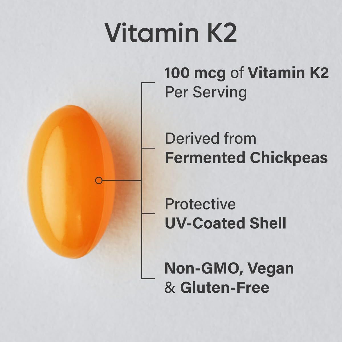 Sports Research Vitamin K2 as MK-7 100mcg with Coconut MCT Oil - 120 Veggie Softgels (4 Month Supply) Vegan Certified, Non-GMO Verified, Gluten & Soy Free - dailyvitalstore