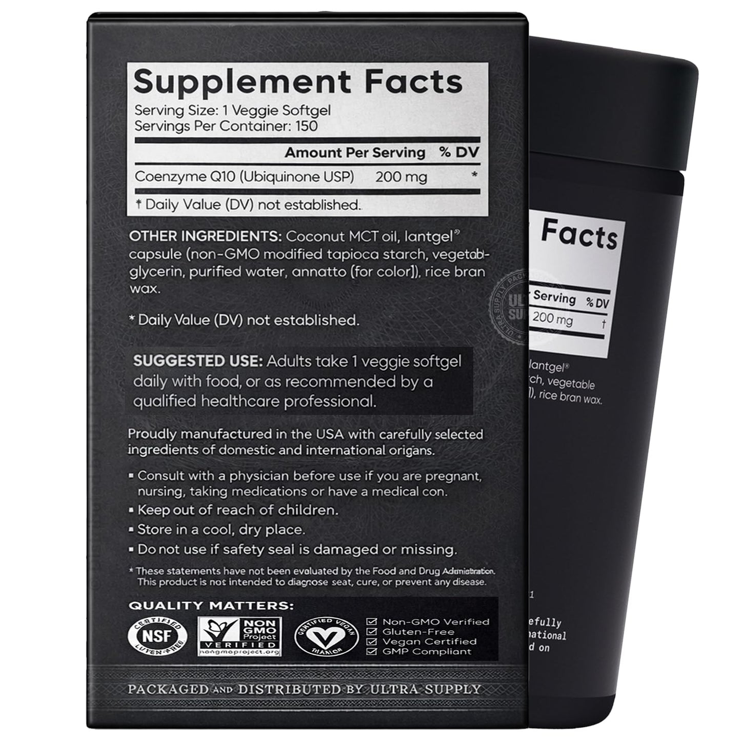 Sports_Researchs CoQ10 200mg Softgels with MCT Oil, 150 Ct Value Pack - dailyvitalstore