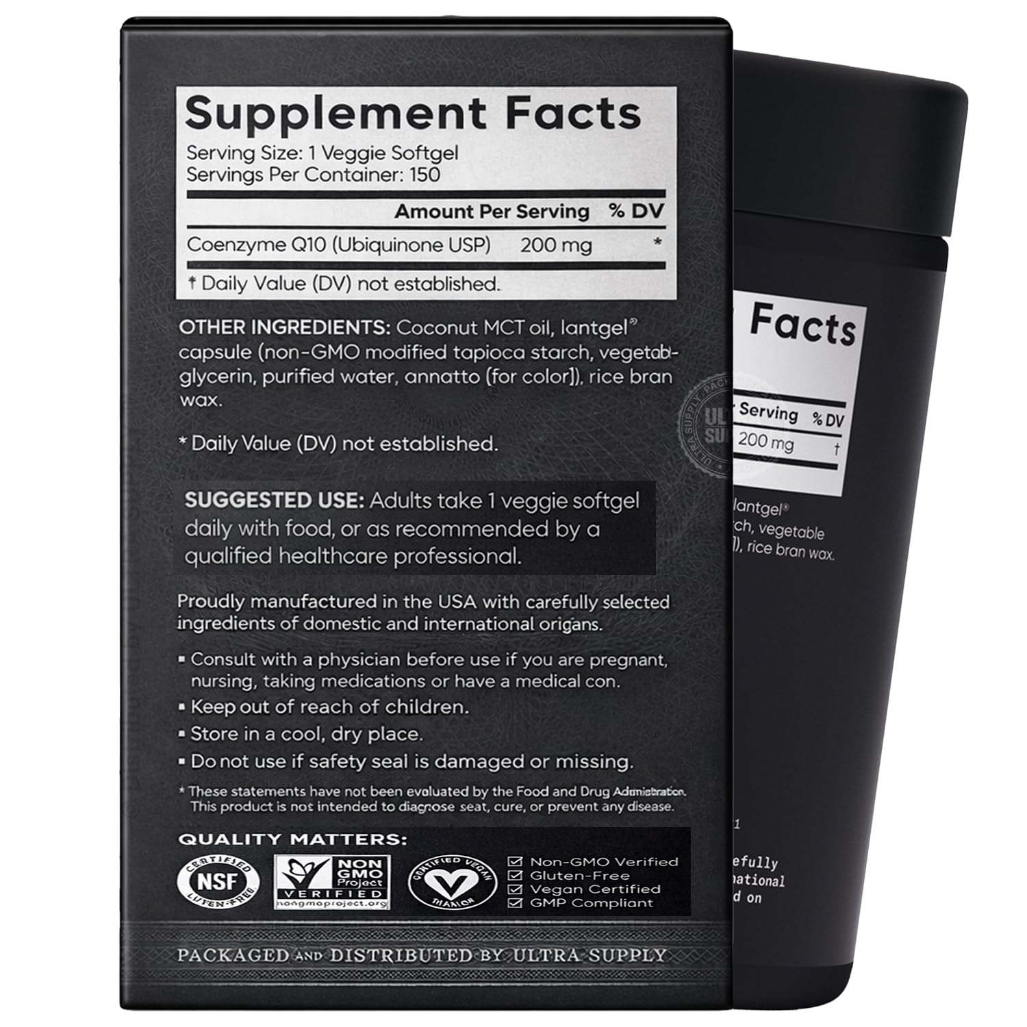 Sports_Researchs CoQ10 200mg Softgels with MCT Oil, 150 Ct Value Pack - dailyvitalstore