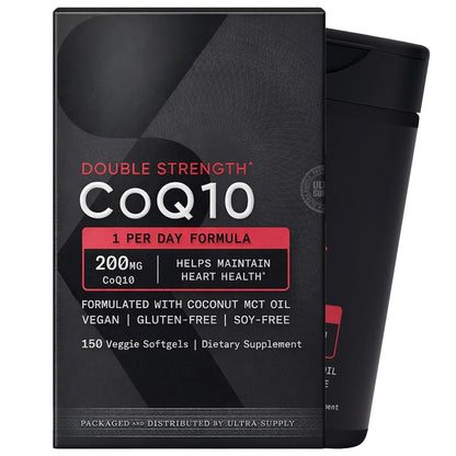 Sports_Researchs CoQ10 200mg Softgels with MCT Oil, 150 Ct Value Pack - dailyvitalstore
