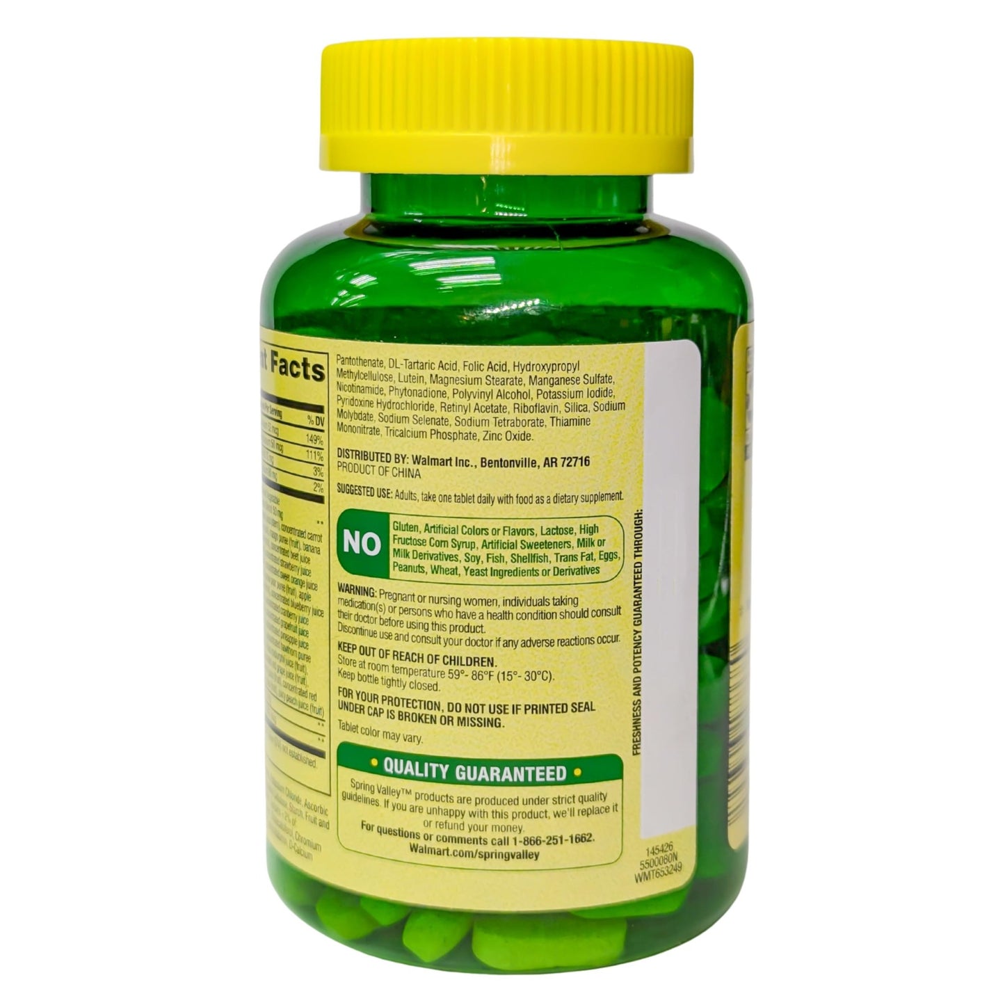 Spring Valley Women's 50+ Multi with Fruits & Vegetables Dietary Supplement 150 Tablets (One Bottle) - dailyvitalstore