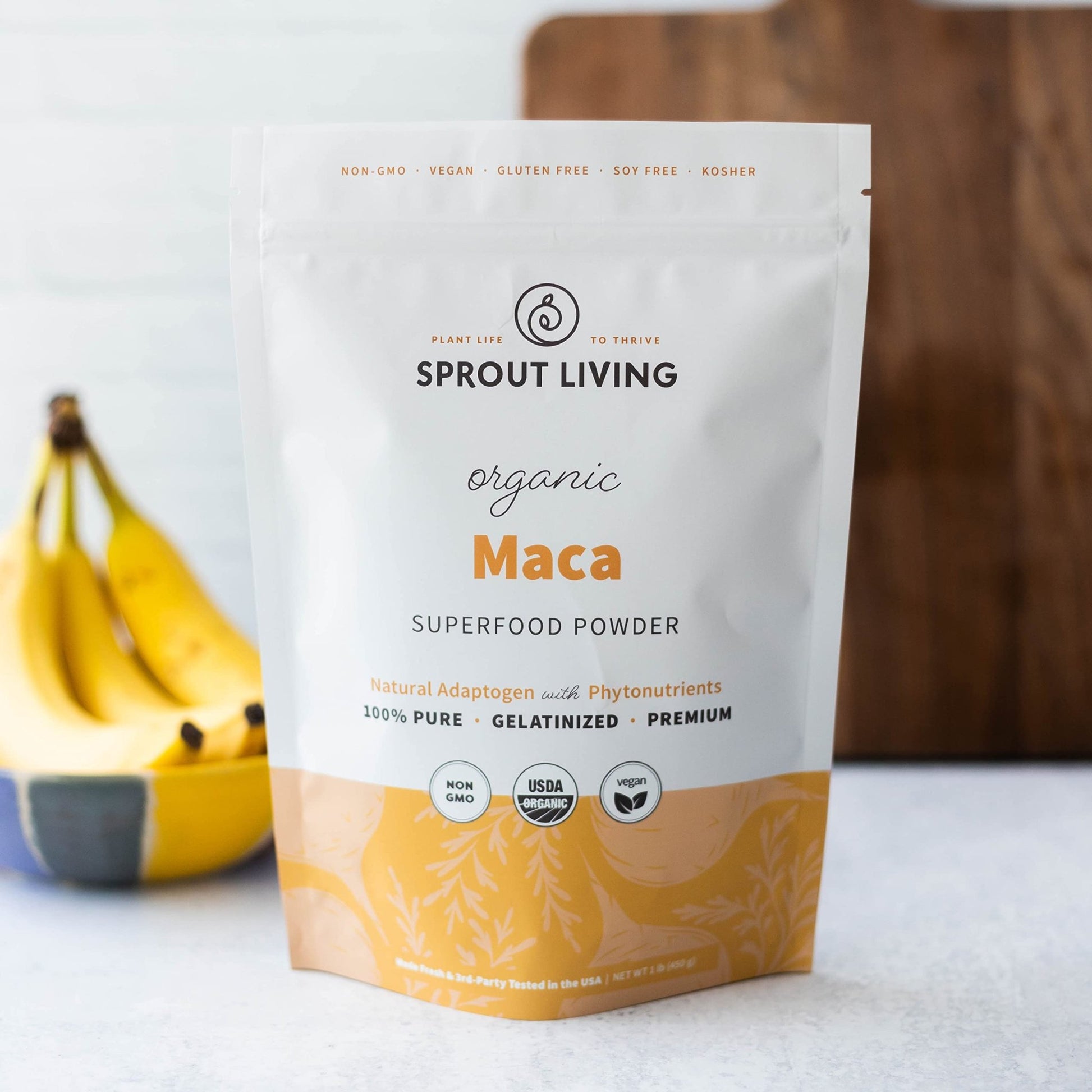 Sprout Living Organic Gelatinized Maca Root Powder, Superfood, Adaptogen, 1 lb - dailyvitalstore