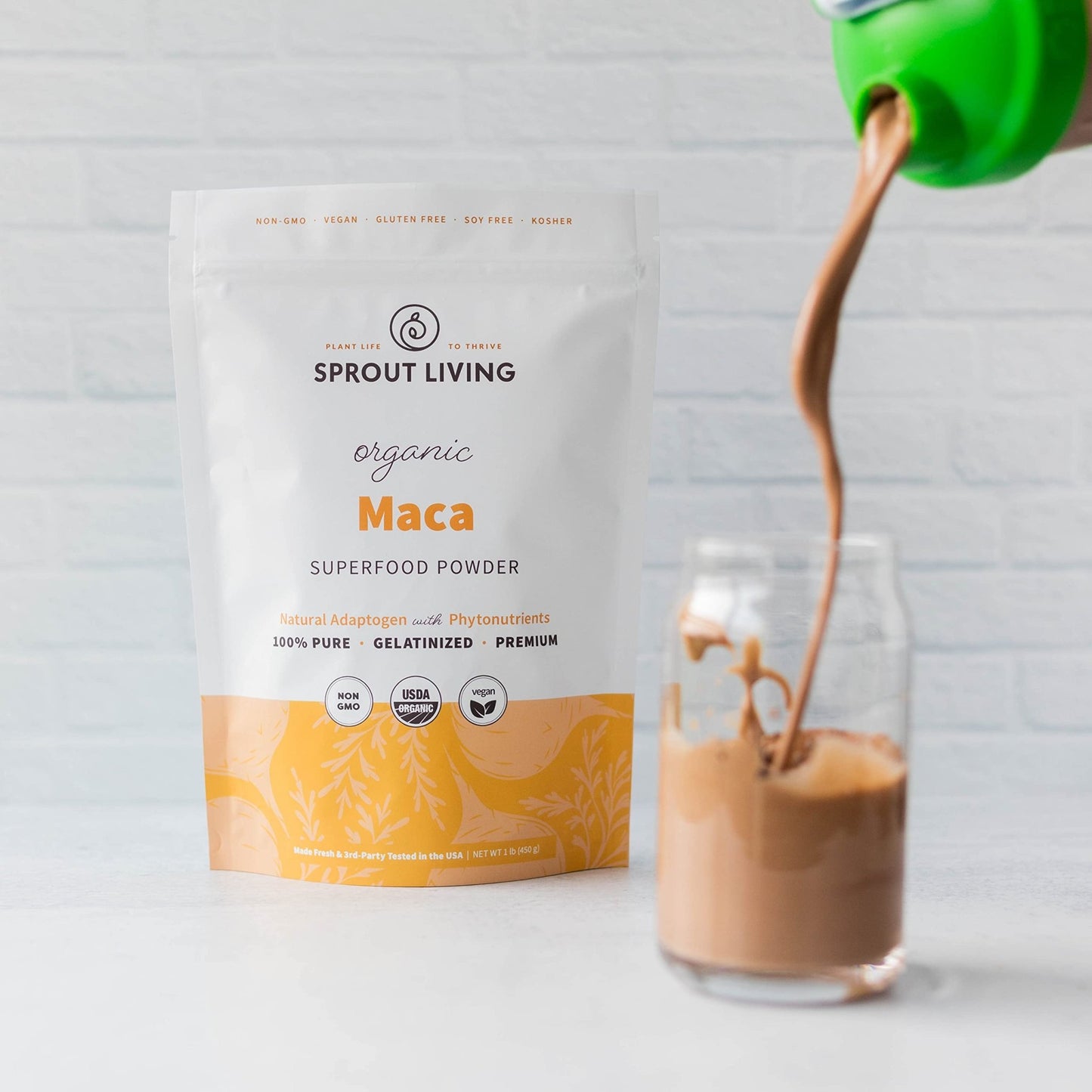 Sprout Living Organic Gelatinized Maca Root Powder, Superfood, Adaptogen, 1 lb - dailyvitalstore