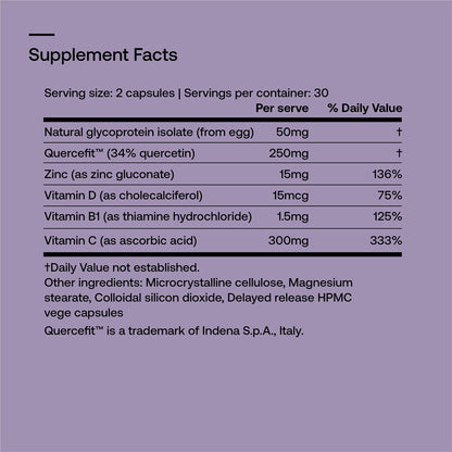SRW Imm¹ Defence | Supports Immune System Health | 60 Vege Capsules | Supplement for Immune Response | Contains Natural Glycoprotein Isolate (Muno-IgY™) and Quercetin - dailyvitalstore