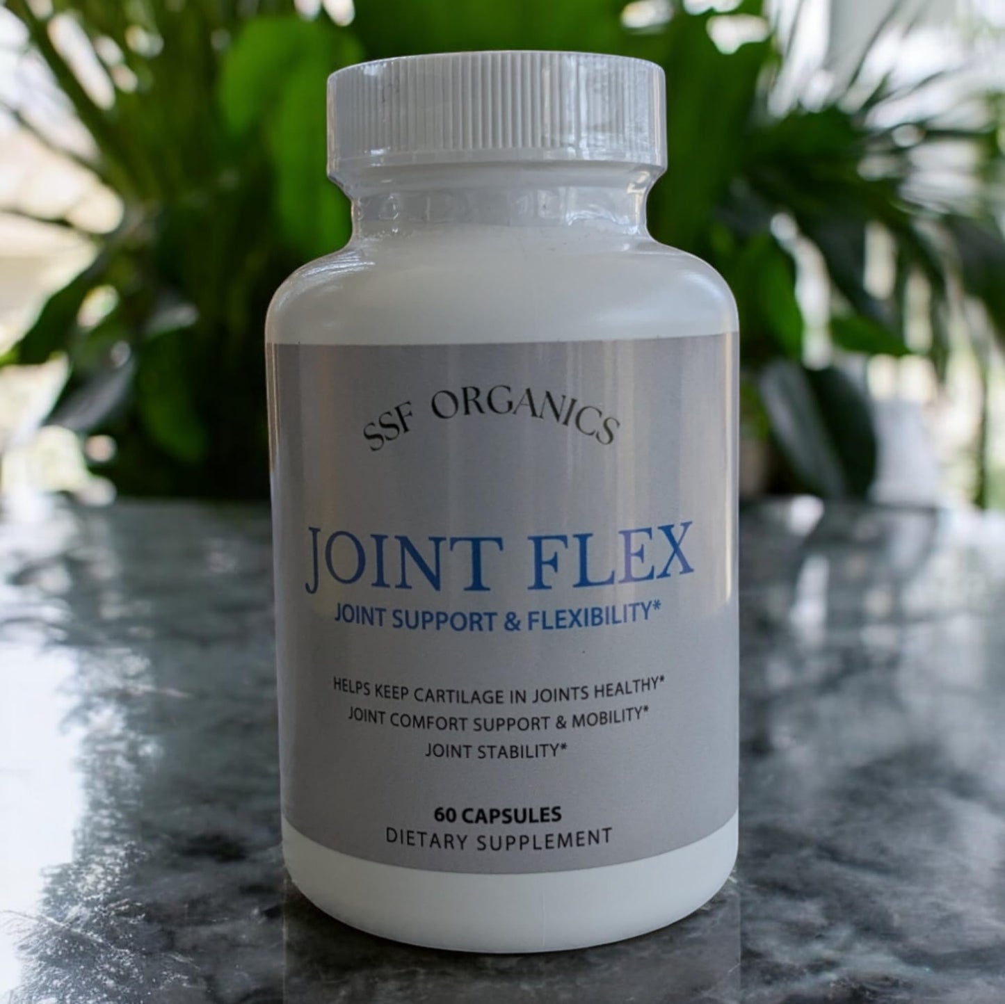 SSF Organics-Joint Flex with Glucosamine Chondroitin Turmeric Msm Boswellia - Joint Support Supplement for Relief 60 Capsules for Bones, Back, Knees, Hands (60 Capsules) - dailyvitalstore