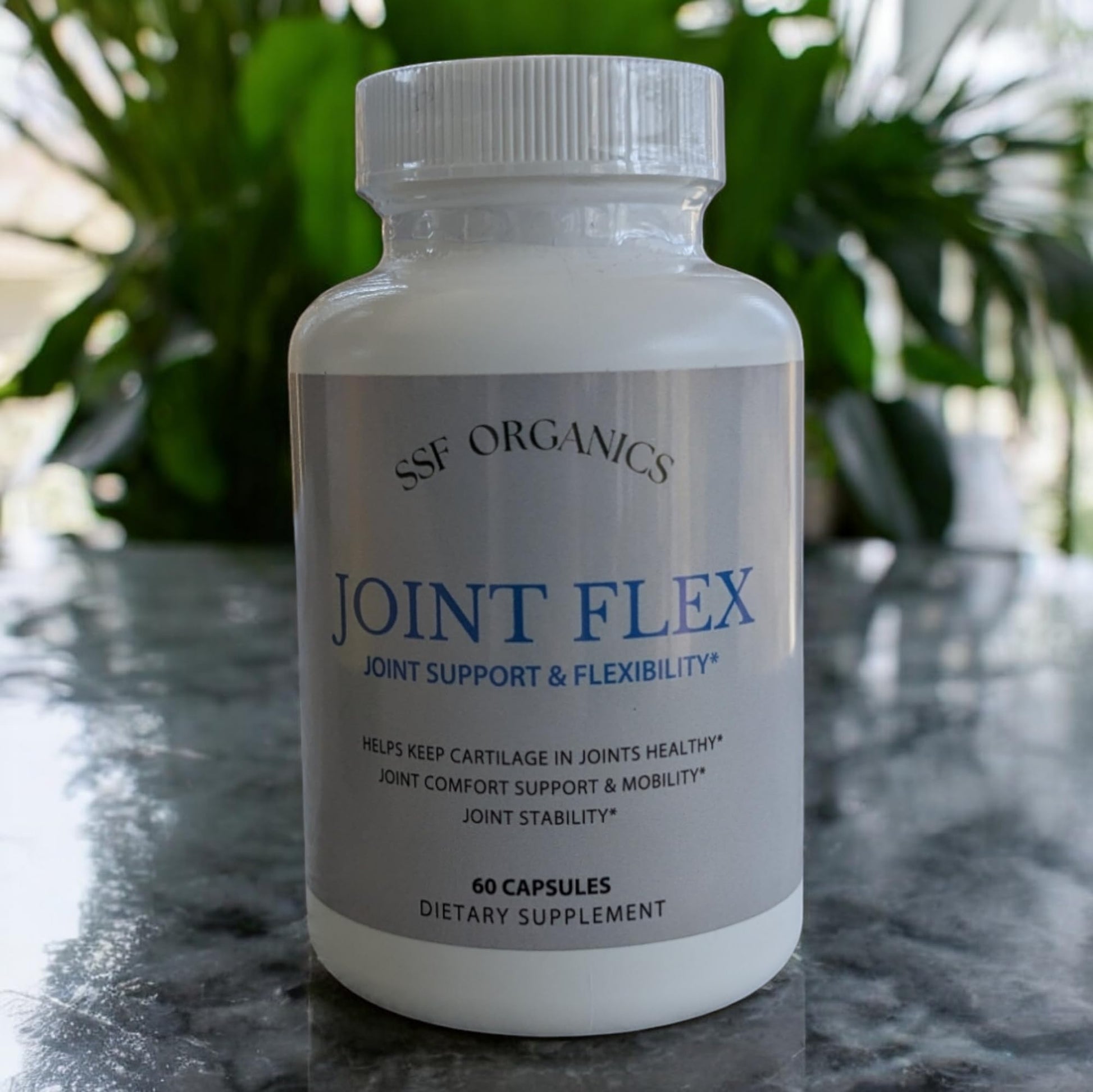 SSF Organics-Joint Flex with Glucosamine Chondroitin Turmeric Msm Boswellia - Joint Support Supplement for Relief 60 Capsules for Bones, Back, Knees, Hands (60 Capsules) - dailyvitalstore