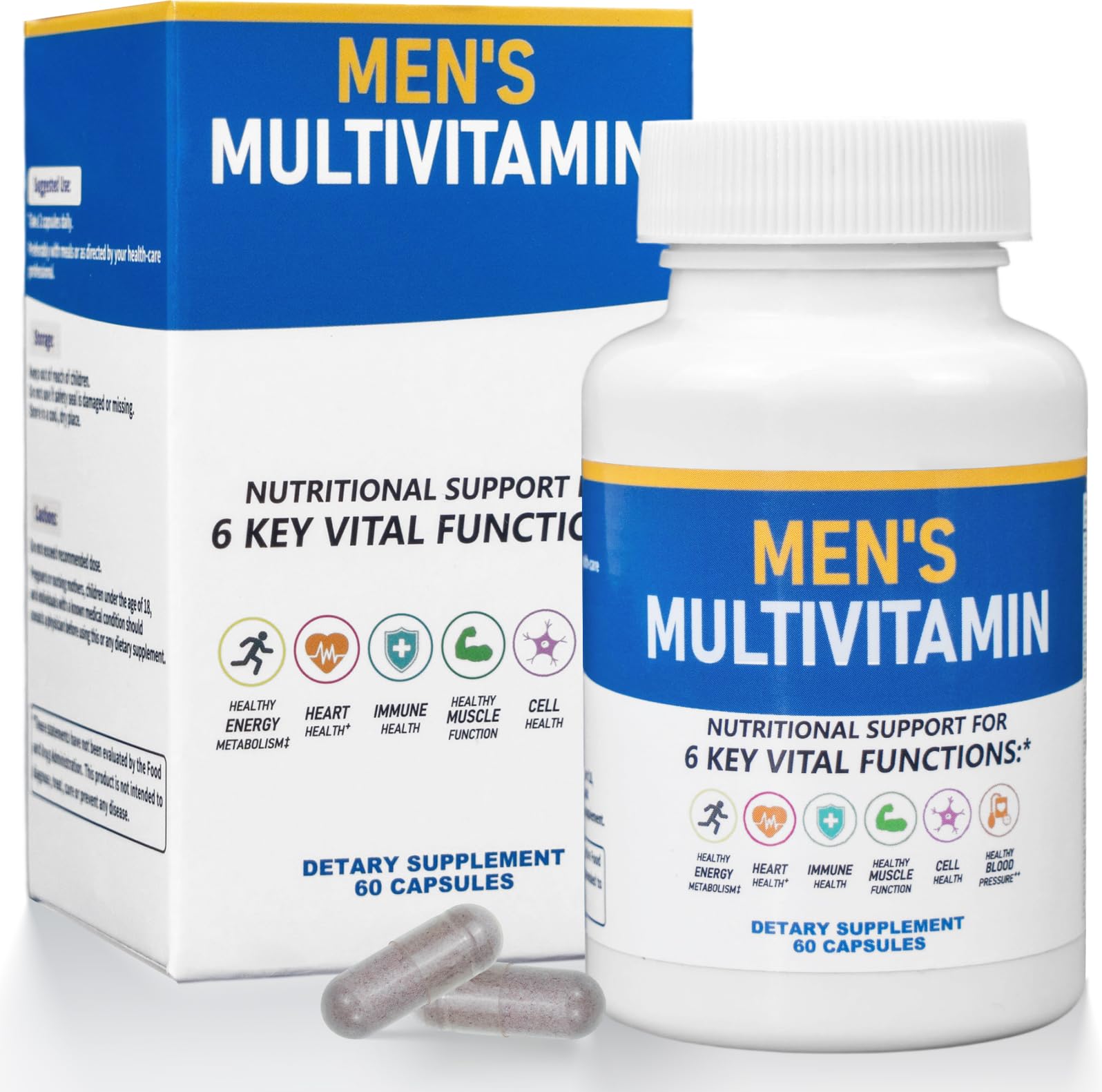 ssumiao Men's Multivitamins Contain 50+ Nutrients Including Vitamin D Daily, Supplement with Vitamin B12, Zinc, Magnesium, Men's Once Daily Multivitamin - 60 Tablets - dailyvitalstore