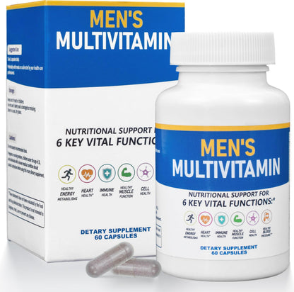 ssumiao Men's Multivitamins Contain 50+ Nutrients Including Vitamin D Daily, Supplement with Vitamin B12, Zinc, Magnesium, Men's Once Daily Multivitamin - 60 Tablets - dailyvitalstore