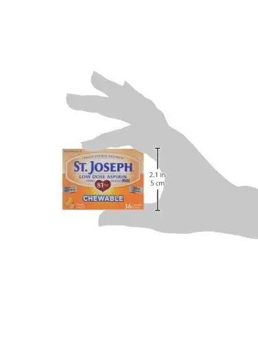 St. Joseph Orange Chewable 81mg Aspirin, 36 Tablets (Pack of 6) - dailyvitalstore