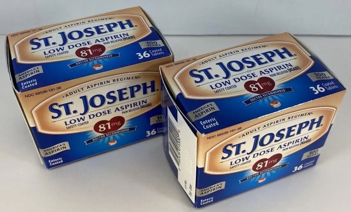 St. Joseph Pain Reliever, 81 mg, Enteric Coated Tablets, 36 ct. - dailyvitalstore
