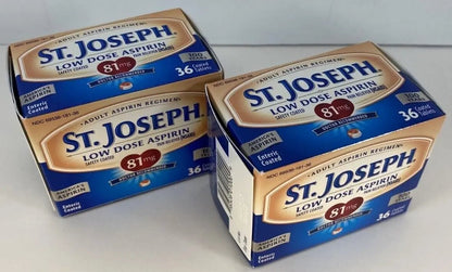 St. Joseph Pain Reliever, 81 mg, Enteric Coated Tablets, 36 ct. - dailyvitalstore