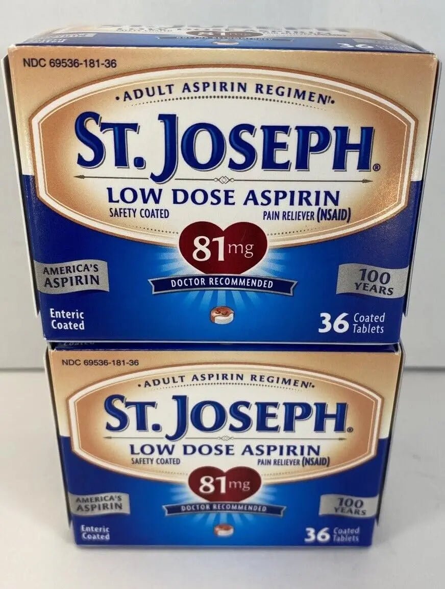 St. Joseph Pain Reliever, 81 mg, Enteric Coated Tablets, 36 ct. - dailyvitalstore