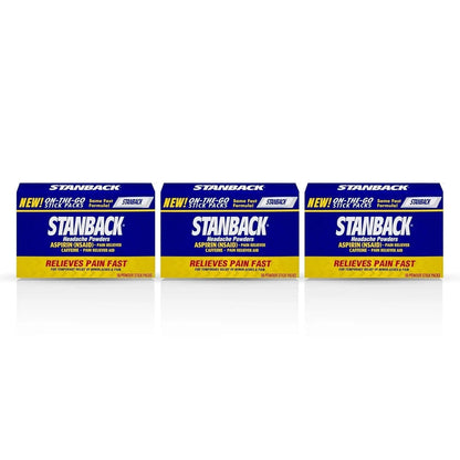 Stanback Headache Powders, Fast Pain Relief with Aspirin (NSAID) and Caffeine, 50 Count (3 Pack) - dailyvitalstore