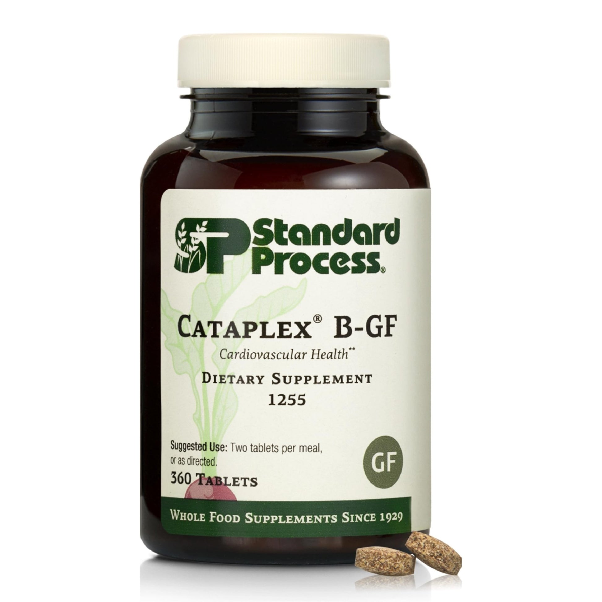 Standard Process Cataplex B-GF - Supports Nervous System Health - B Vitamins for Energy & Heart Support - Aids Energy During Physical Activity - Gluten-Free, Non-Soy & Non-Dairy - 360 Tablets - dailyvitalstore