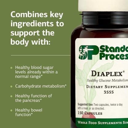 Standard Process Diaplex - Supplement for Pancreas & Gallbladder Support - Contains Chromium & Antioxidant Vitamin A - dailyvitalstore