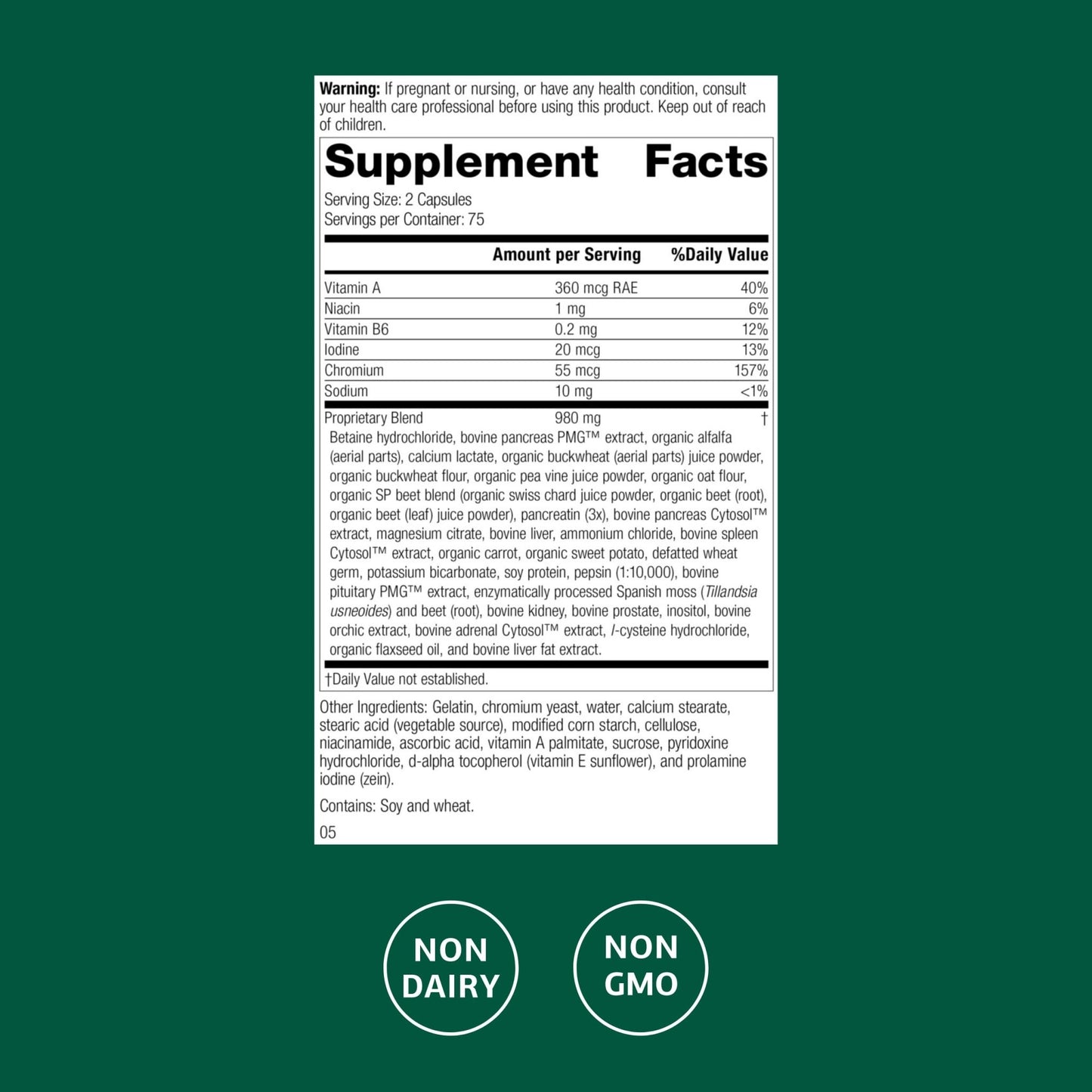 Standard Process Diaplex - Supplement for Pancreas & Gallbladder Support - Contains Chromium & Antioxidant Vitamin A - dailyvitalstore