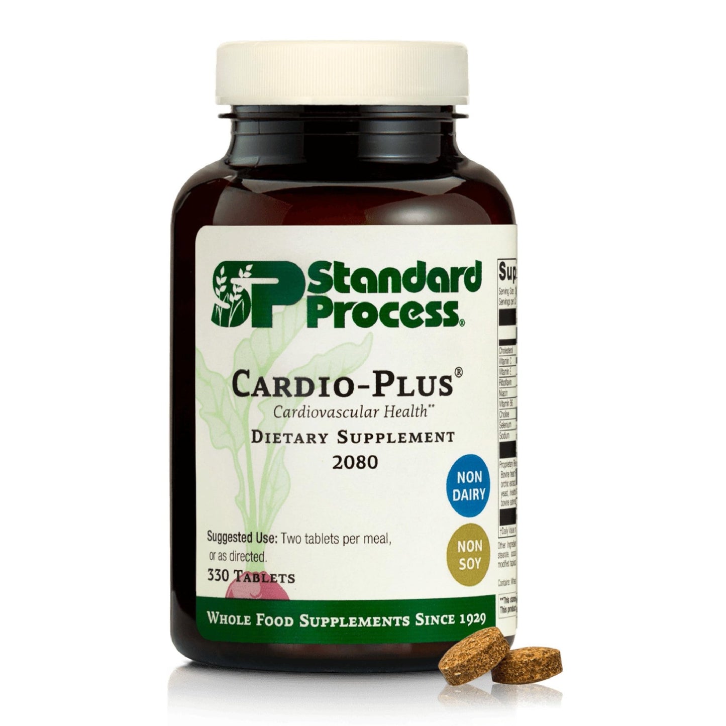 Standard Process Inc. Cardio-Plus - Antioxidant Support - Heart Health, Circulation & Blood Flow Supplement with Vitamin B6, Niacin & Riboflavin - Energy Metabolism Supplement - 330 Tablets - dailyvitalstore