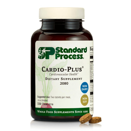 Standard Process Inc. Cardio-Plus - Antioxidant Support - Heart Health, Circulation & Blood Flow Supplement with Vitamin B6, Niacin & Riboflavin - Energy Metabolism Supplement - 330 Tablets - dailyvitalstore