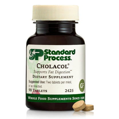 Standard Process Inc. Cholacol - Gallbladder Support Supplement - Fat Digestion Supplement for Digestive Health & Bile Support - dailyvitalstore