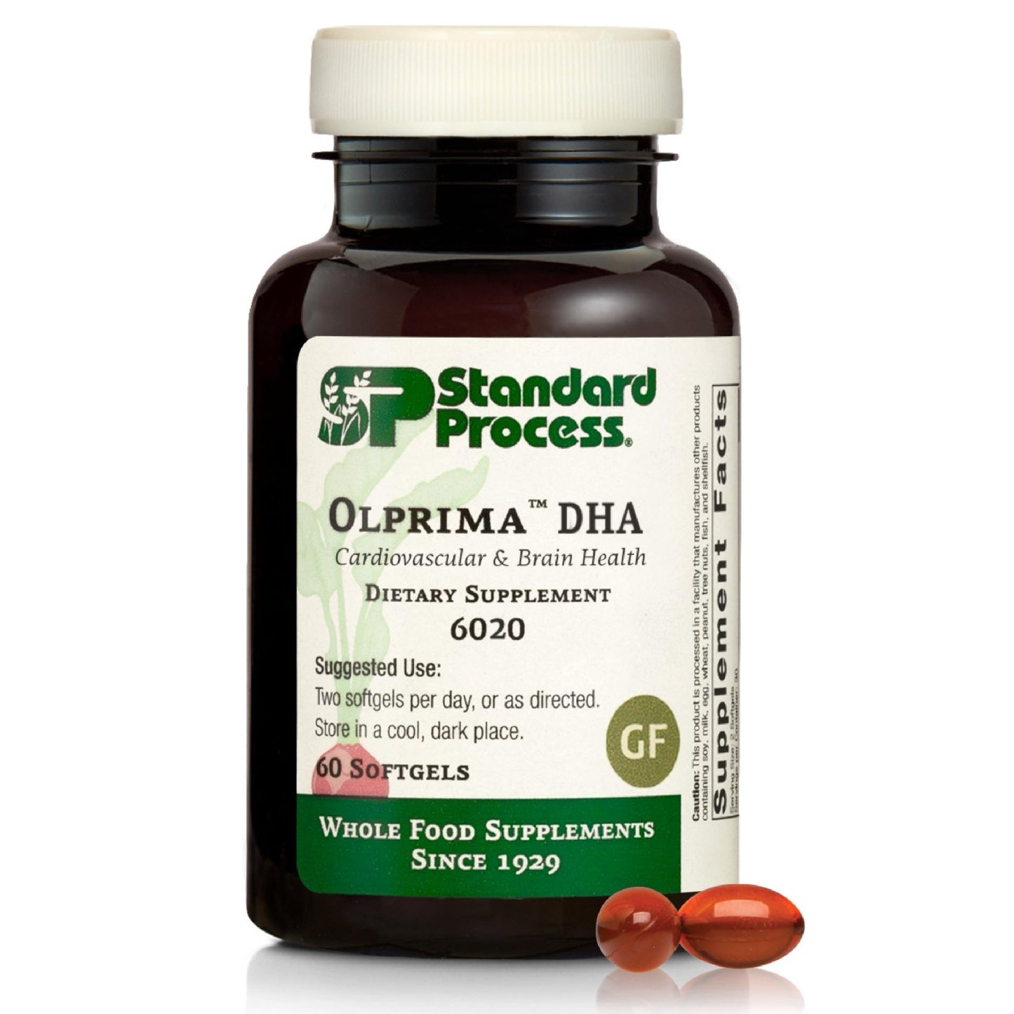 Standard Process Olprima DHA - Omega-3 Supplement for Heart & Brain Health - Gluten-Free, Non-Dairy & Non-Soy - 60 Softgels (30 Servings) - dailyvitalstore