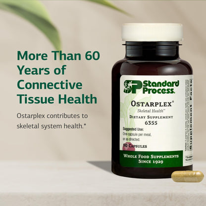 Standard Process Ostarplex - Dietary Supplement for Connective Tissue Health - Aids Liver Health & Function - Contains Vitamin B6 - Non-Dairy - 90 Capsules (90 Servings) - dailyvitalstore