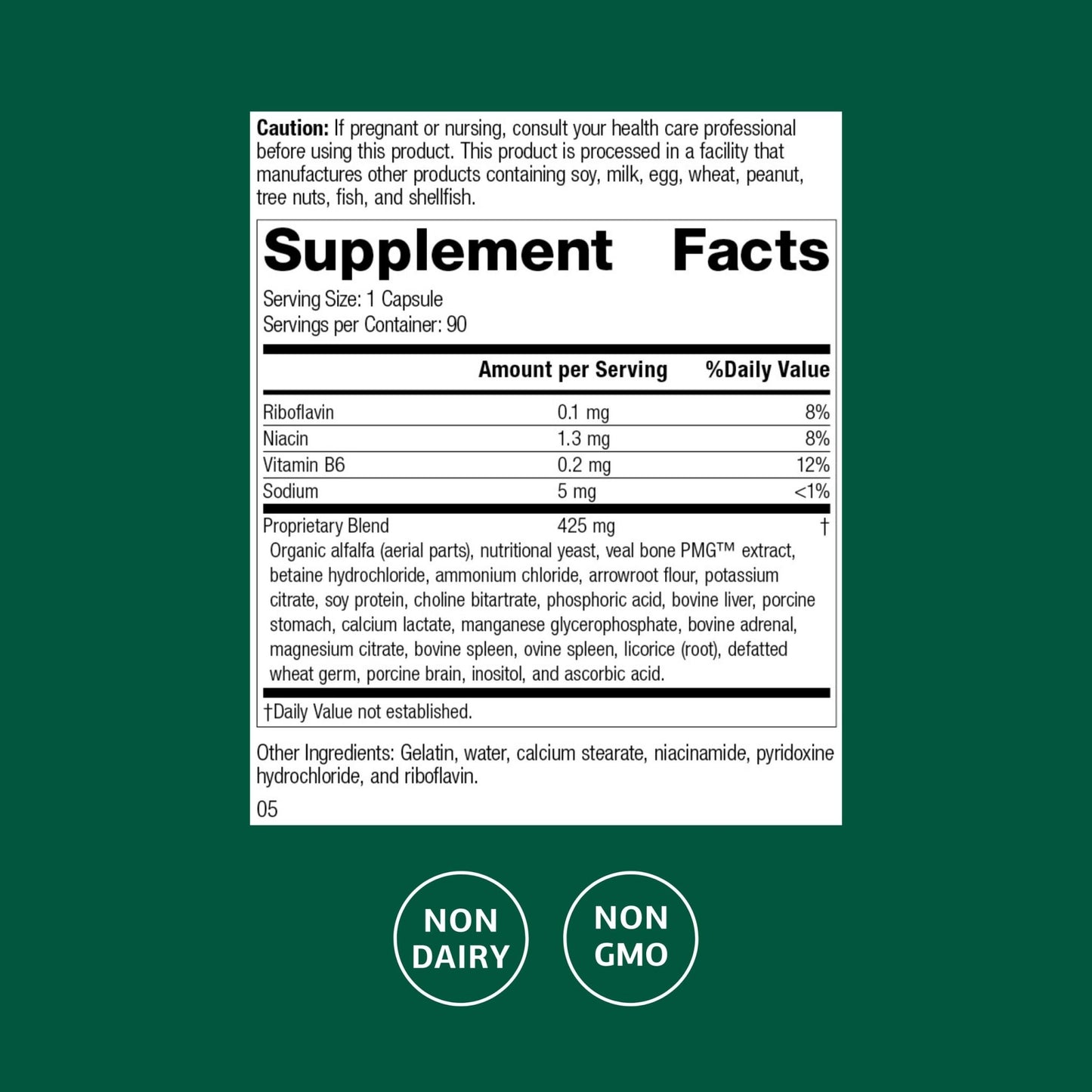 Standard Process Ostarplex - Dietary Supplement for Connective Tissue Health - Aids Liver Health & Function - Contains Vitamin B6 - Non-Dairy - 90 Capsules (90 Servings) - dailyvitalstore