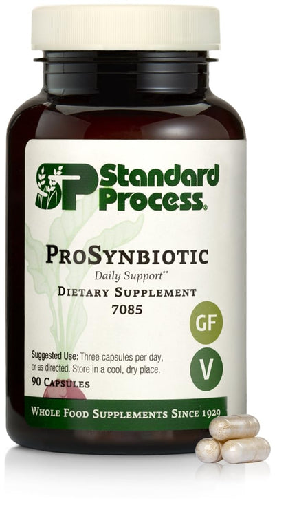 Standard Process ProSynbiotic - Whole Food Bowel, Immune Support, Digestion and Digestive Health with Bifidobacterium, Chicory Root, Lactobacillus Acidophilus, and Inulin - Vegetarian - 90 Capsules - dailyvitalstore