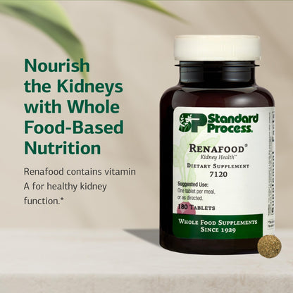 Standard Process Renafood - Supports Healthy Kidney Function & Antioxidant Activity - Contains Vitamins A - Non-Soy - 180 Tablets - dailyvitalstore