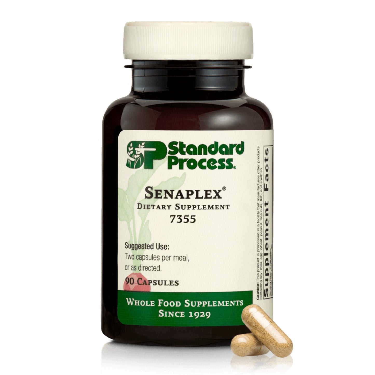 Standard Process Senaplex - Nervous System Support with Niacin, Vitamin B12 & B6 - Supports Brain Health & Cellular Health - Offers Antioxidant Activity - Non-Dairy - 90 Capsules (45 Servings) - dailyvitalstore
