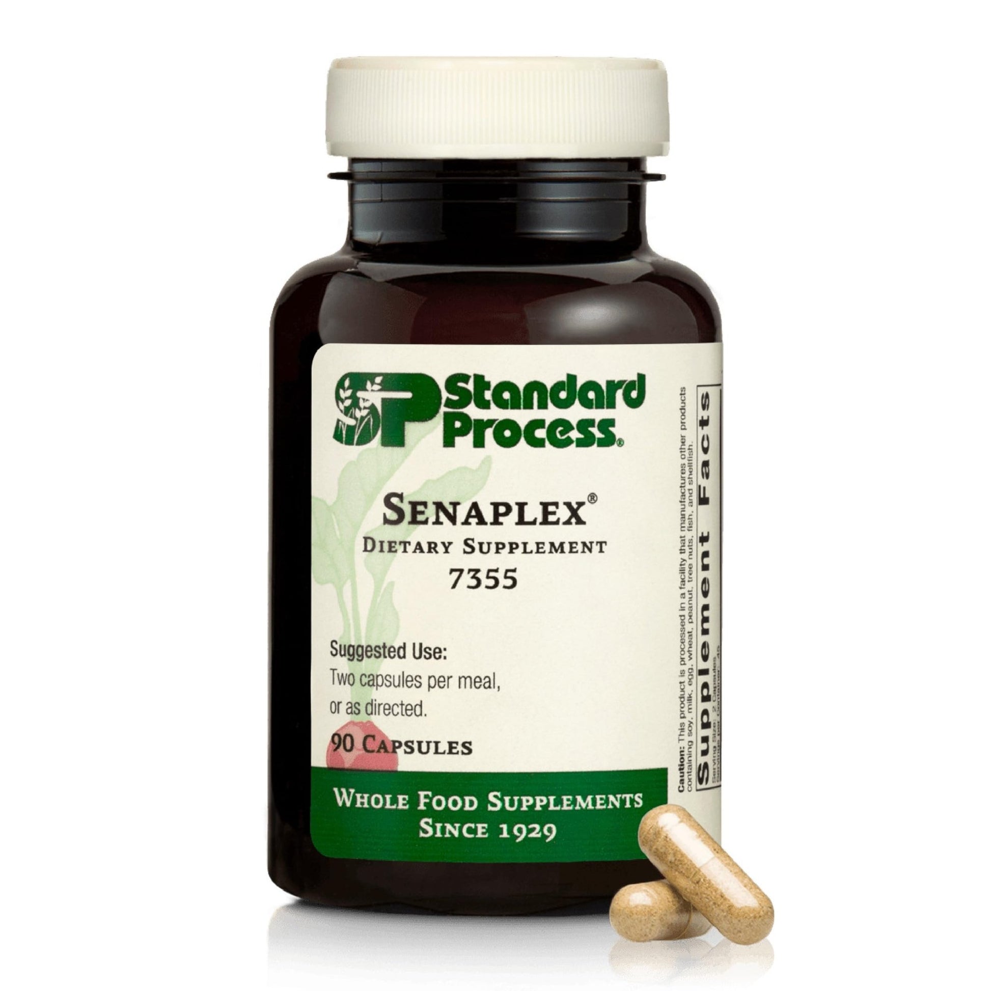 Standard Process Senaplex - Nervous System Support with Niacin, Vitamin B12 & B6 - Supports Brain Health & Cellular Health - Offers Antioxidant Activity - Non-Dairy - 90 Capsules (45 Servings) - dailyvitalstore