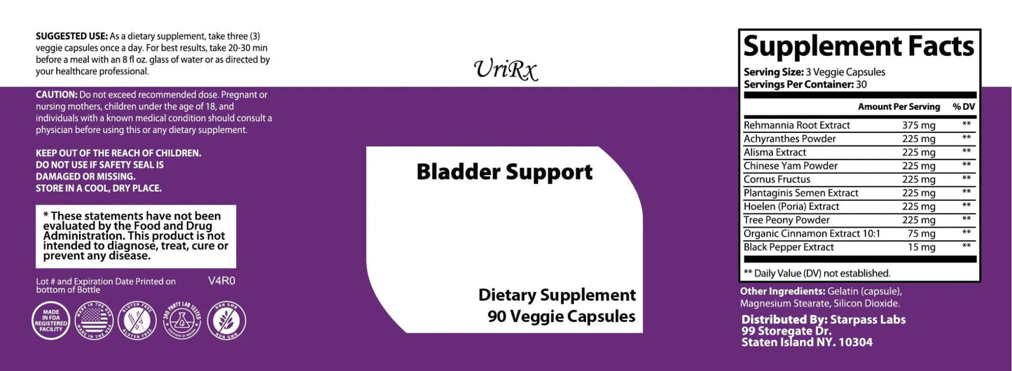 StarPass Labs Bladder Ultra Control Support and Promote Healthy Bladder Function, Help Maintain Bladder Control and Reduce Frequency, Urinary Leak - 90 Count - dailyvitalstore