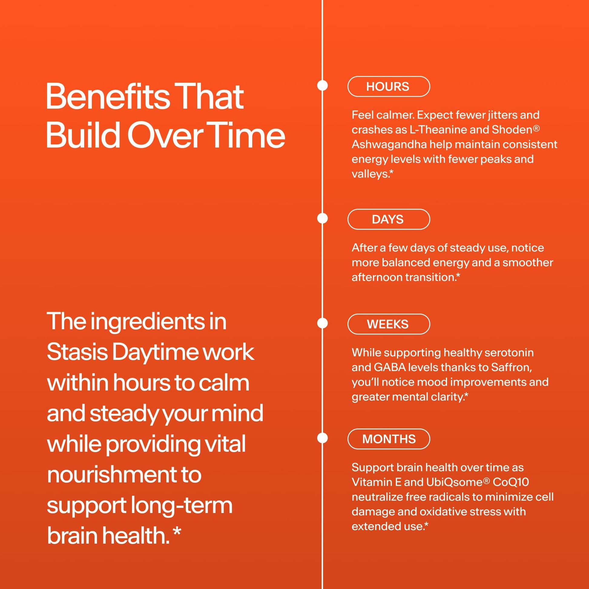 Stasis Daytime Energy & Focus Supplement for Men & Women with Vitamin D3, L Theanine, Ashwagandha & CoQ10, Cognitive Support Capsules for Morning Routines, Vegan, Non GMO, 25 Servings, 1 Month Supply - dailyvitalstore