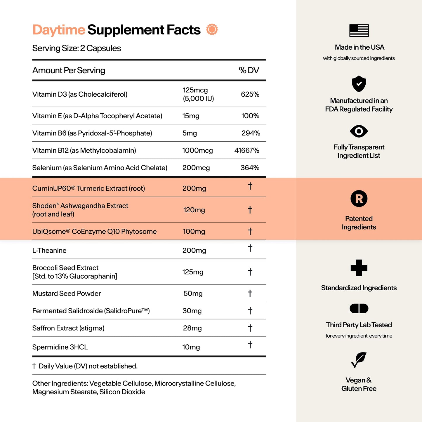 Stasis Daytime Energy & Focus Supplement for Men & Women with Vitamin D3, L Theanine, Ashwagandha & CoQ10, Cognitive Support Capsules for Morning Routines, Vegan, Non GMO, 25 Servings, 1 Month Supply - dailyvitalstore