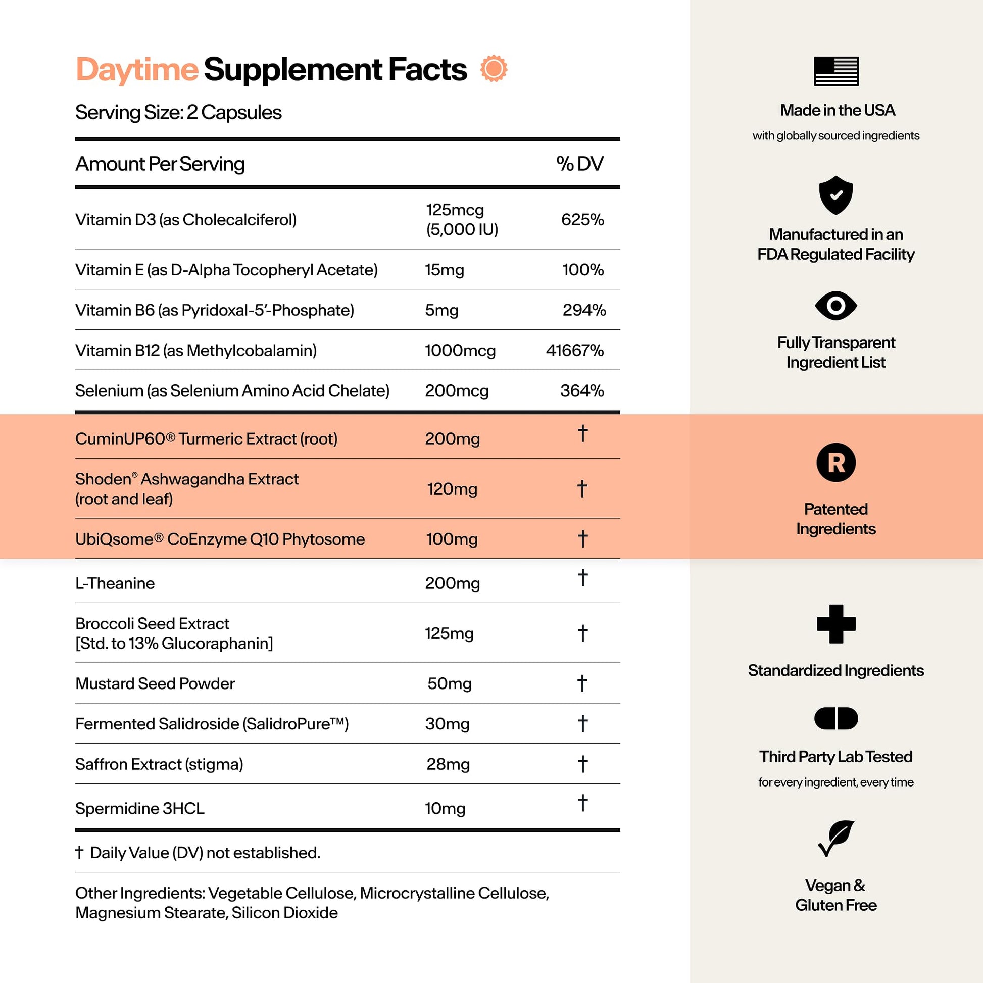 Stasis Daytime Energy & Focus Supplement for Men & Women with Vitamin D3, L Theanine, Ashwagandha & CoQ10, Cognitive Support Capsules for Morning Routines, Vegan, Non GMO, 25 Servings, 1 Month Supply - dailyvitalstore