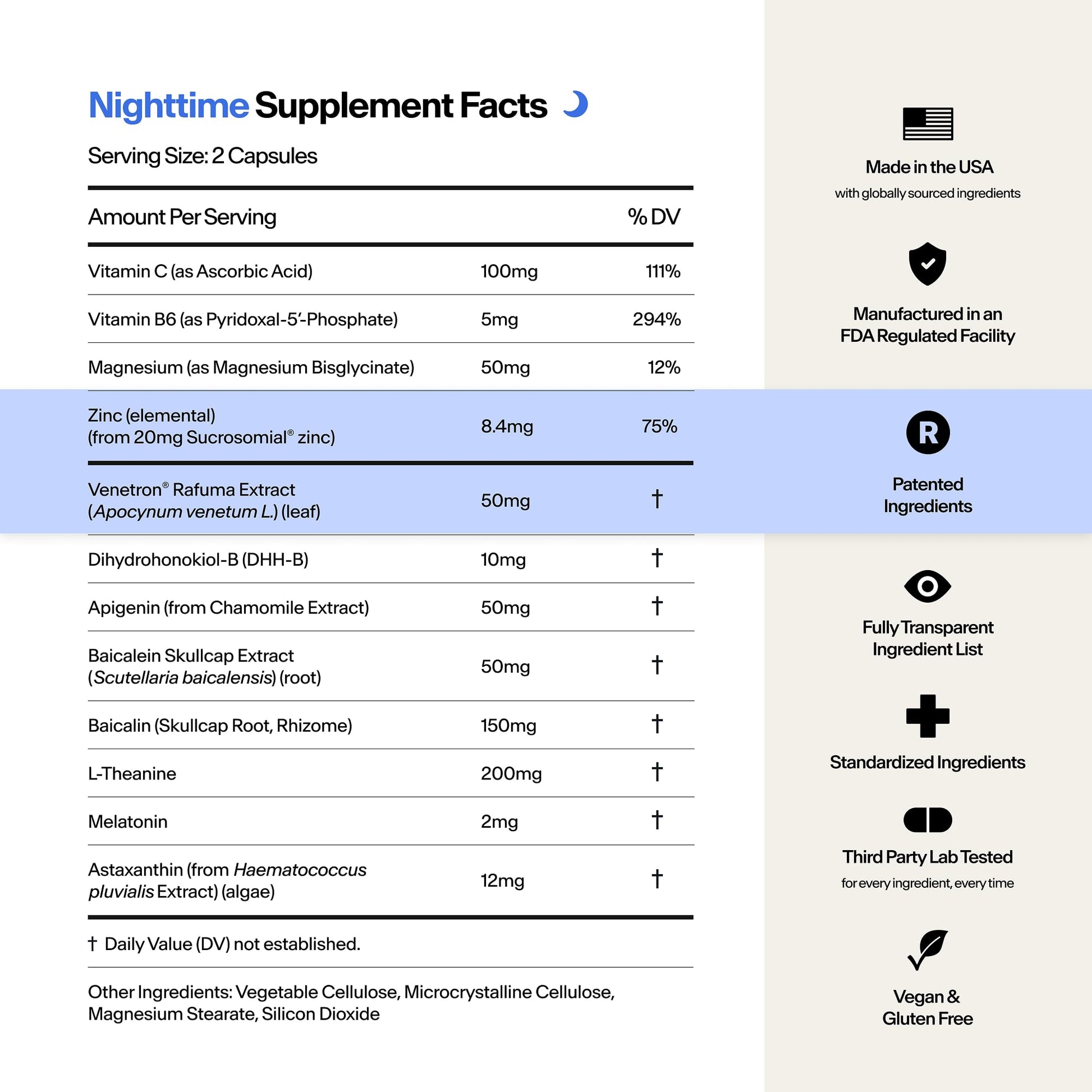STASIS Nighttime Supplement for Men & Women with Magnesium, Melatonin, Zinc & Botanical Extracts, Evening Routine Support Capsules for Bedtime Use, Vegan, Non GMO, 25 Servings, 1 Month Supply - dailyvitalstore