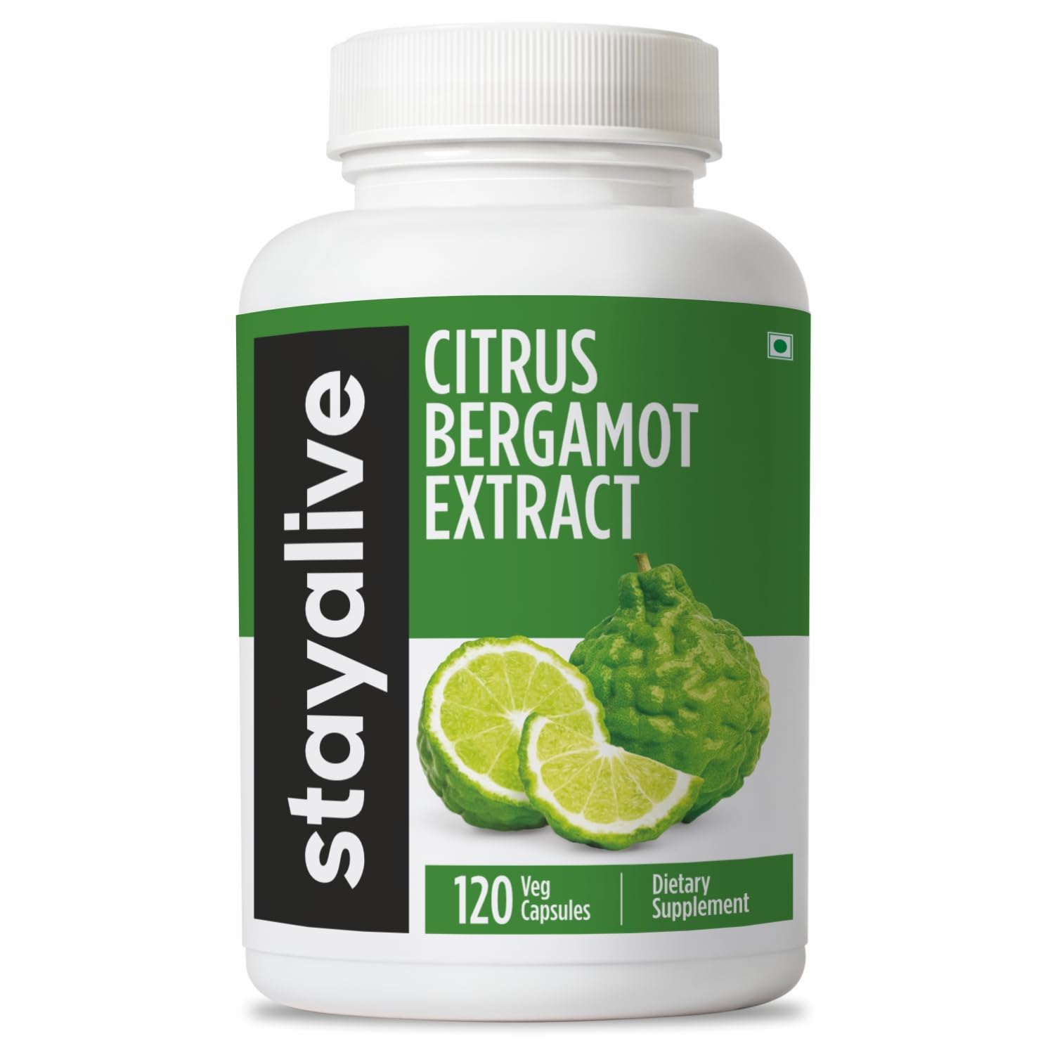 STAY ALIVE Citrus Bergamot Capsules 1000mg, 30:1 Super Extract with 50% Polyphenolic Flavanones, 120 Pills, Citrus Bioflavonoids Supplements for Women & Men | Non-GMO, Gluten-Free - dailyvitalstore