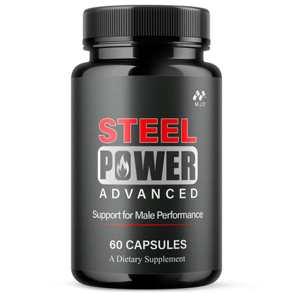 Steel Power Capsules, Official Steel Power for Men with All Natural Ingredients, Advanced SteelPower Men's Health and Wellness Vitamin Formula Pills with Maximum Strength Multivitamins (60 Capsules) - dailyvitalstore
