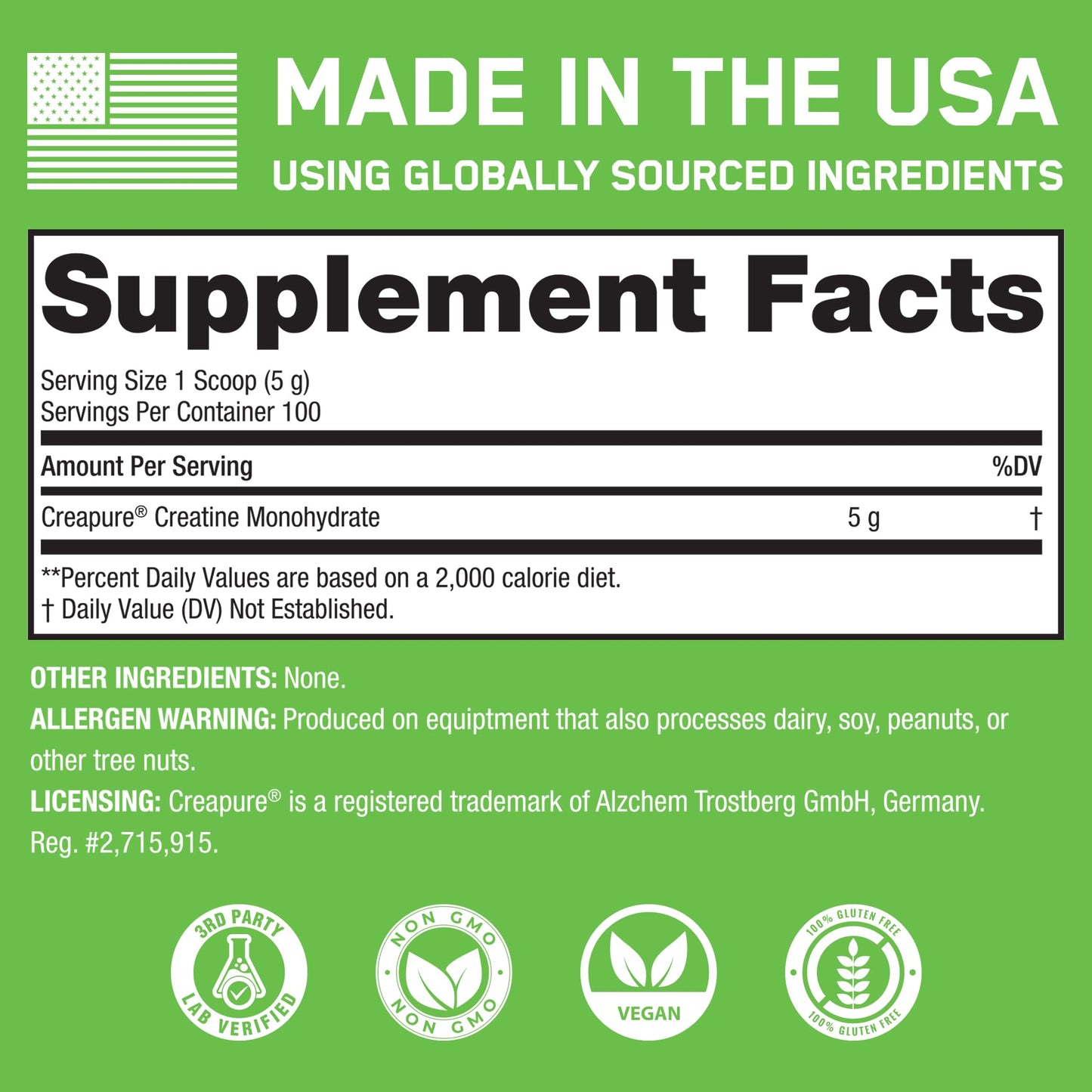 SteelFit Creapure Creatine Monohydrate Powder, Unflavored - German Micronized Creatine Powder for Men & Women - Gym Workout Nutritional Supplements for Muscle Gain - dailyvitalstore