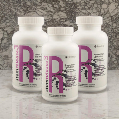 Stemtech Stemrelease3™ Cutting-Edge Stem Cell Nutrition for Natural Renewal and Youthful Vitality, Exclusive Blend for Enhanced Telomere Health 60 Capsules (3 Pack) - dailyvitalstore
