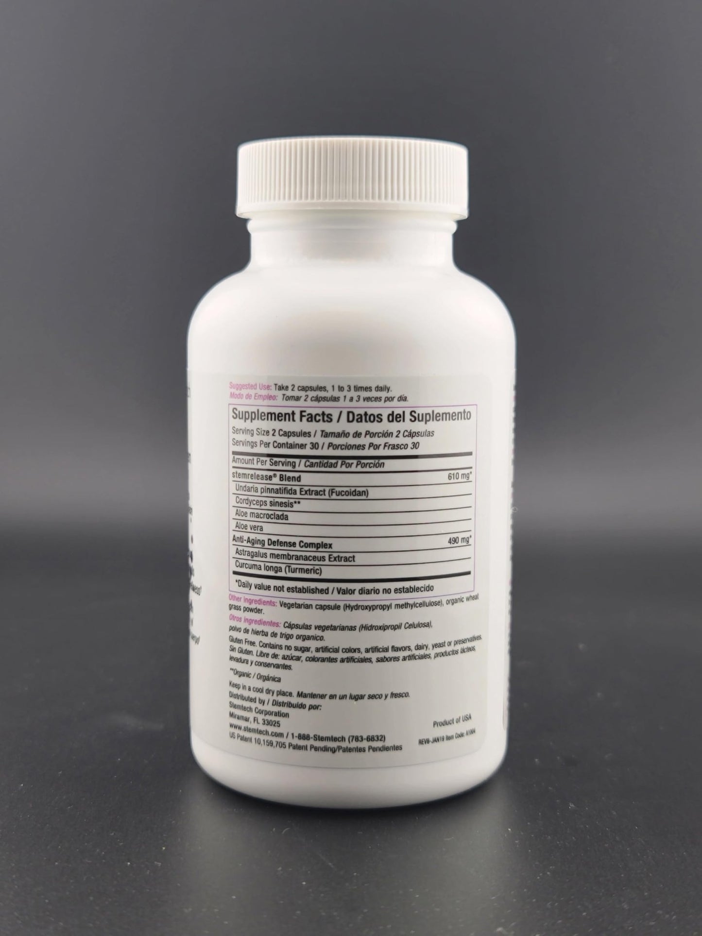 Stemtech Stemrelease3 Cutting-Edge Stem Cell Nutrition for Natural Renewal and Youthful Vitality, Exclusive Blend for Enhanced Telomere Health, 60 Capsules - dailyvitalstore