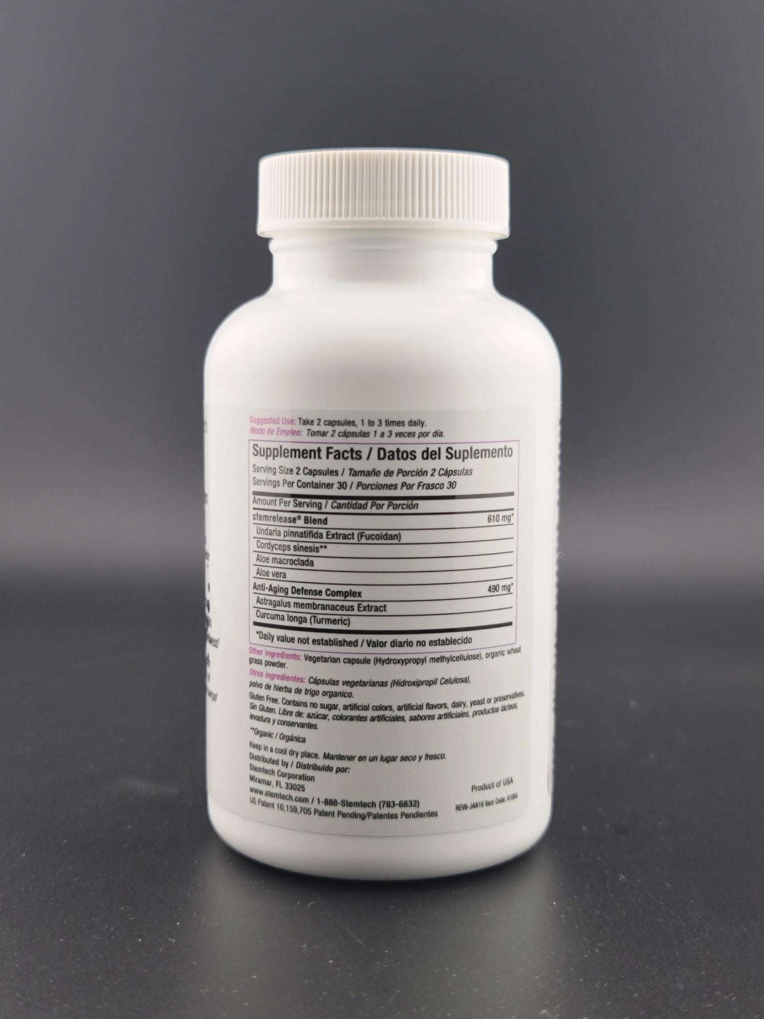 Stemtech Stemrelease3 Cutting-Edge Stem Cell Nutrition for Natural Renewal and Youthful Vitality, Exclusive Blend for Enhanced Telomere Health, 60 Capsules - dailyvitalstore