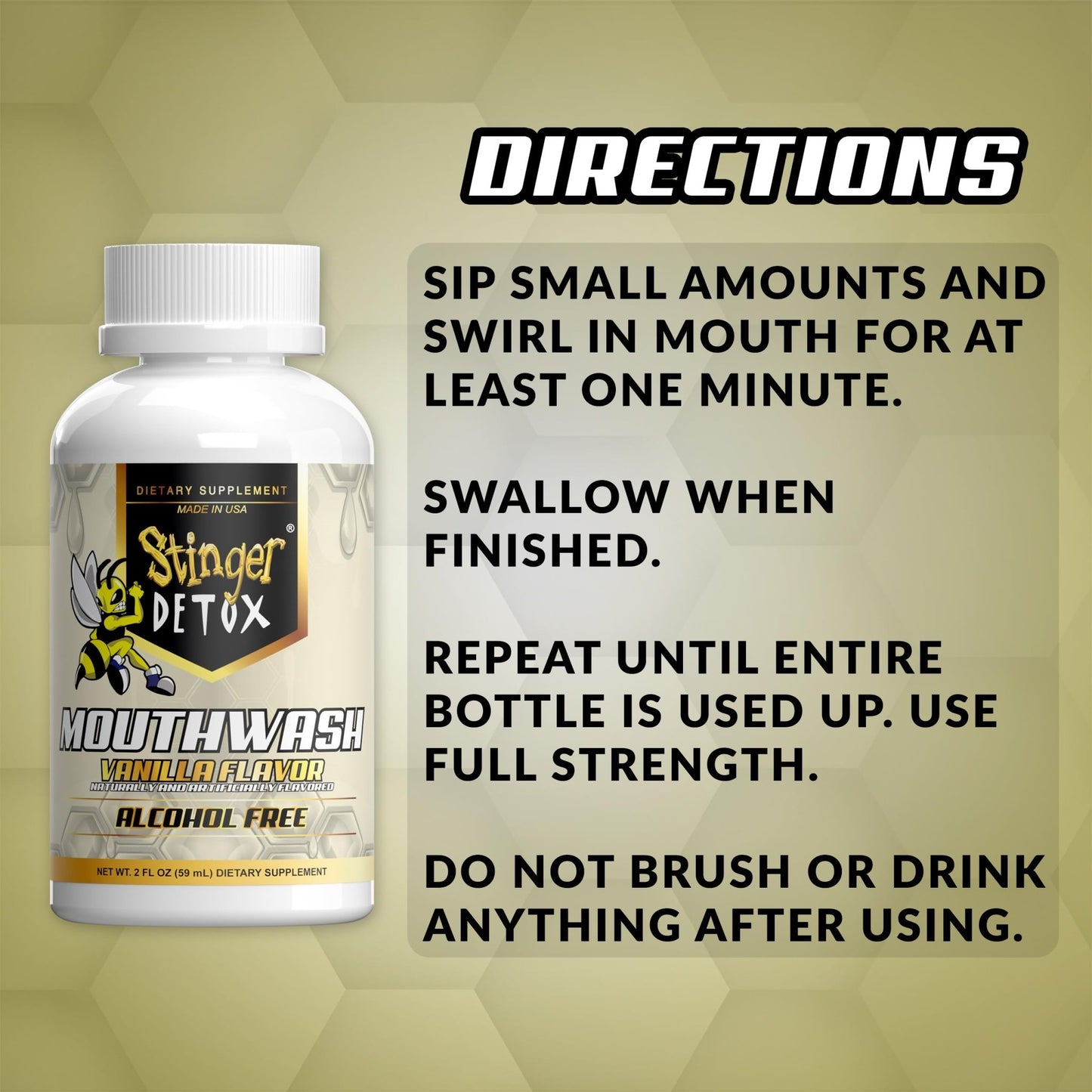 Stinger Detox Mouthwash 2 Fluid Ounce - dailyvitalstore