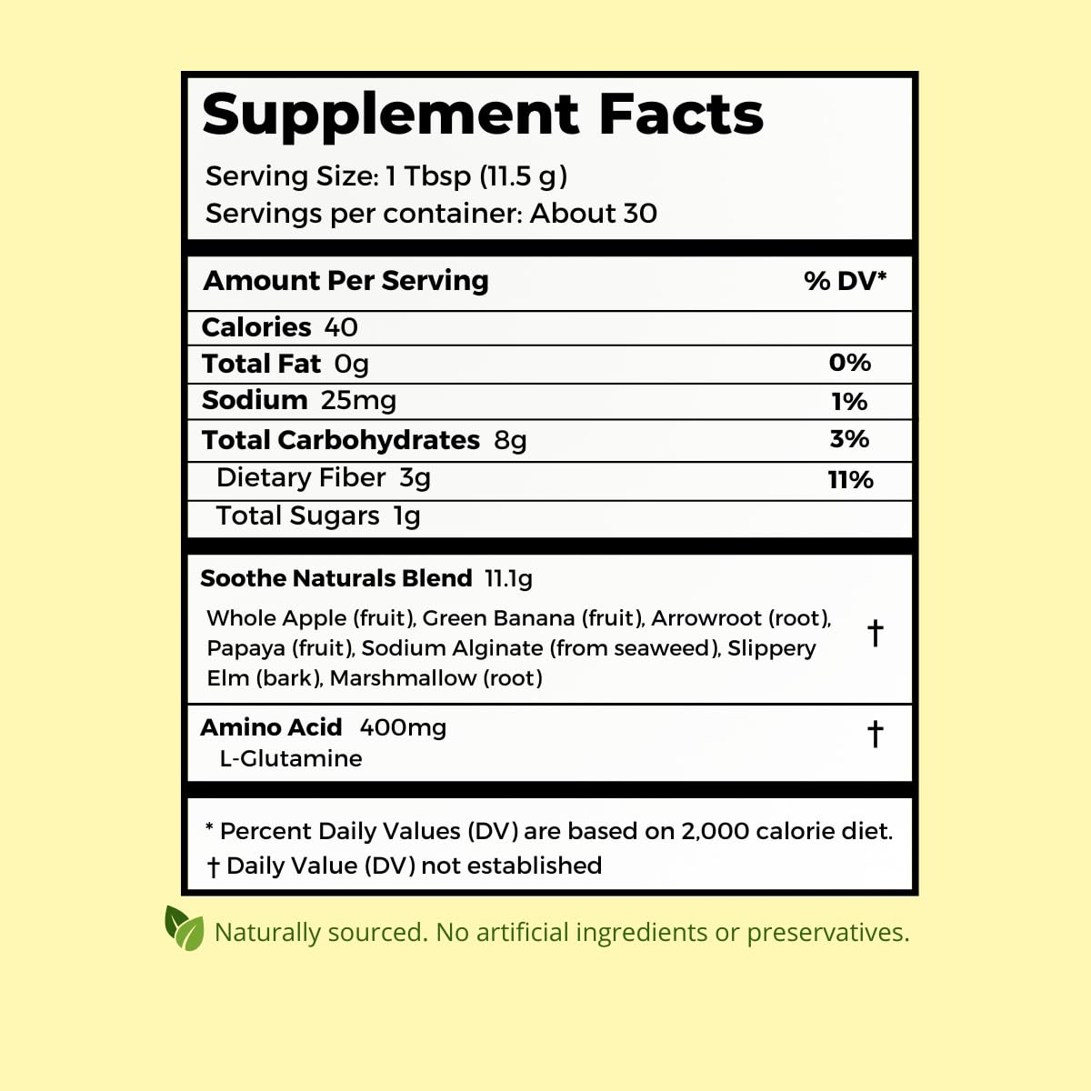 Stomach Soothe Soothe Naturals Acid Reflux Powder - L Glutamine for Gut Health, Acid Reflux Medicine, Leaky Gut Repair, Gut Lining Repair, Alginate for Acid Reflux (30 Servings) - dailyvitalstore