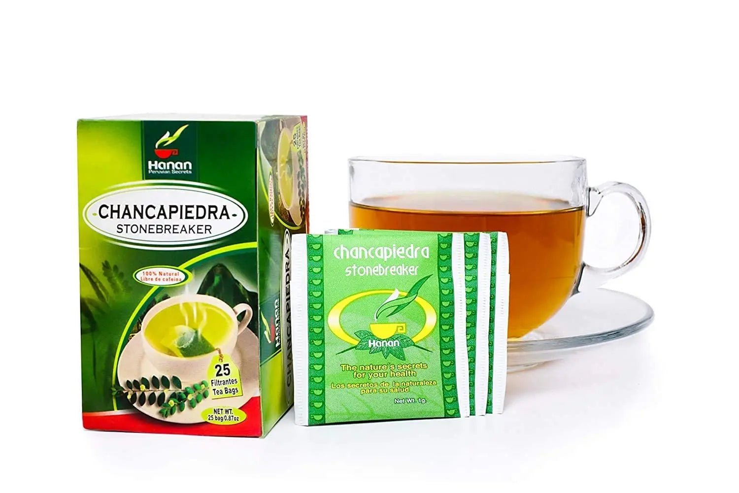 Stone Breaker Chanca Piedra Herbal Tea - 100% Naural from Peru ( 25 Tea Bags ) Natural Kidney Cleanse & Gallbladder Stones Support– Detoxify Urinary Tract, Flush Impurities, Clear Urinary System - dailyvitalstore