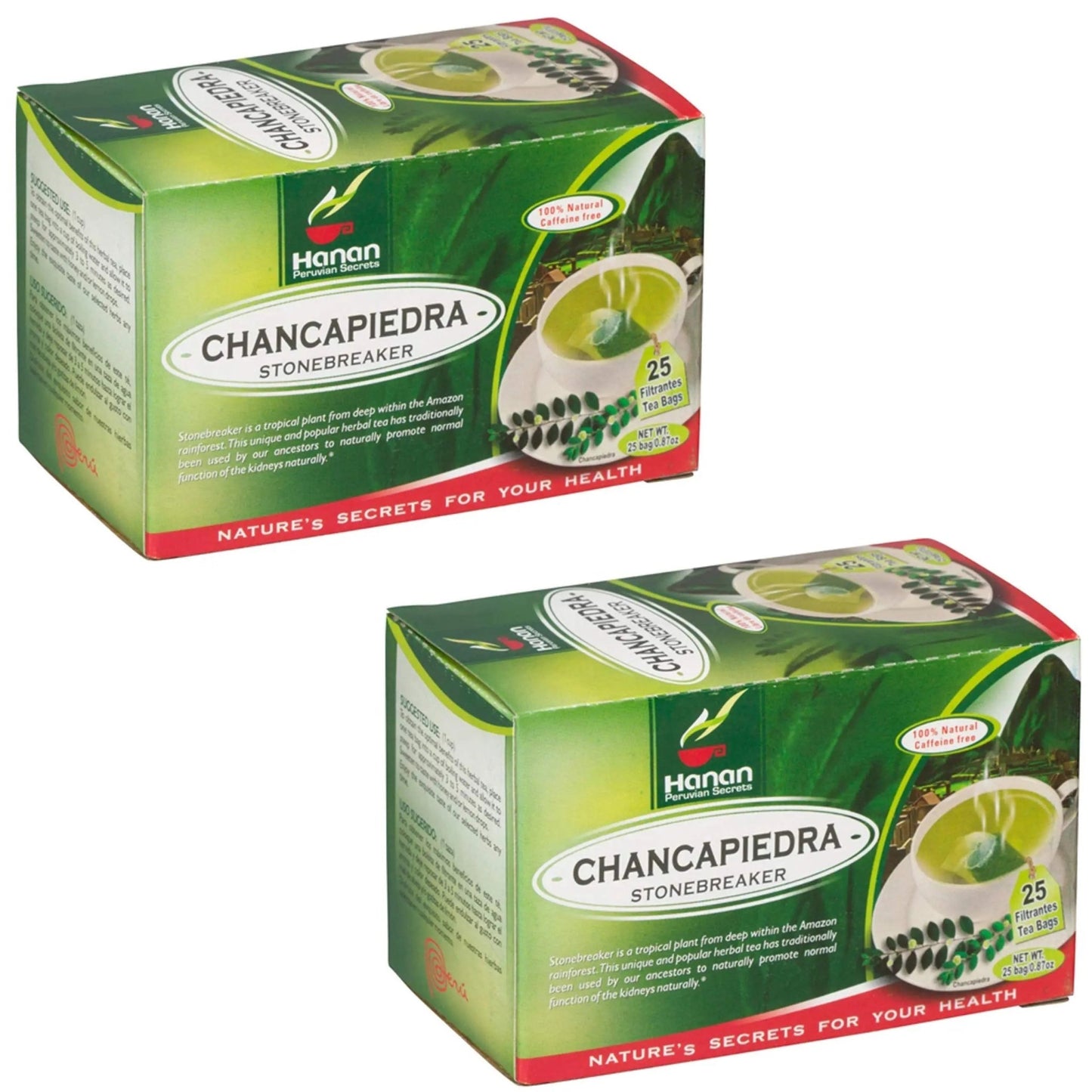 Stone Breaker Chanca Piedra Herbal Tea - 100% Naural from Peru (2x 25 Tea Bags Pack) Natural Kidney Cleanse & Gallbladder Stones Support– Detoxify Urinary Tract, Flush Impurities, Clear Urinary System - dailyvitalstore