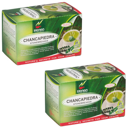 Stone Breaker Chanca Piedra Herbal Tea - 100% Naural from Peru (2x 25 Tea Bags Pack) Natural Kidney Cleanse & Gallbladder Stones Support– Detoxify Urinary Tract, Flush Impurities, Clear Urinary System - dailyvitalstore