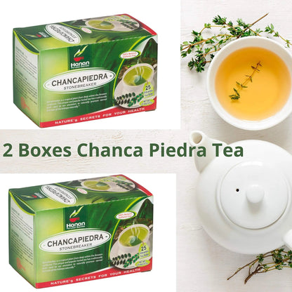 Stone Breaker Chanca Piedra Herbal Tea - 100% Naural from Peru (2x 25 Tea Bags Pack) Natural Kidney Cleanse & Gallbladder Stones Support– Detoxify Urinary Tract, Flush Impurities, Clear Urinary System - dailyvitalstore