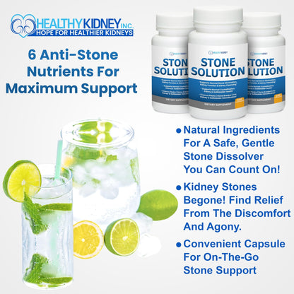 Stone Solution Capsules- Natural Dissolver, Kidney Stone Support & Kidney Cleanser Chanca Piedra Stone Breaker Gallbladder Cleanse, Flush & Stop Recurrence, Stone Relief 60 Servings - dailyvitalstore