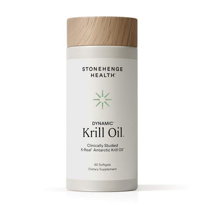 Stonehenge Health Dynamic Krill Oil 1600mg – Triple Strength Antarctic Omega-3 Supplement with EPA, DHA, Phospholipids & 2mg Astaxanthin – Supports Heart, Brain, Skin, Joint & Eye Health – 60 Softgels - dailyvitalstore